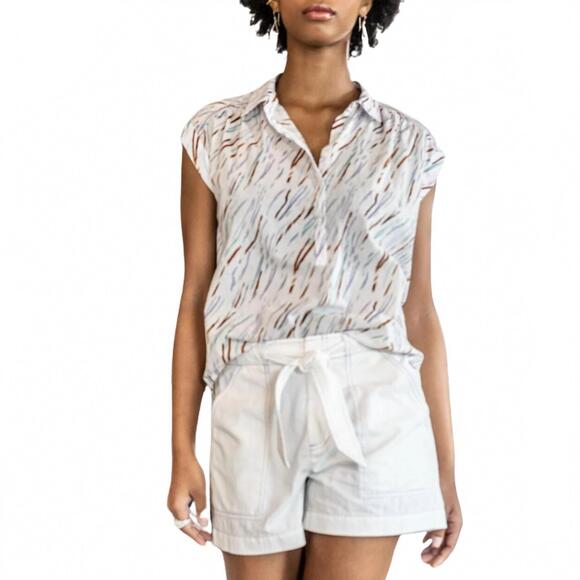 NEW LILLA P belted canvas short in white - Picture 4 of 4